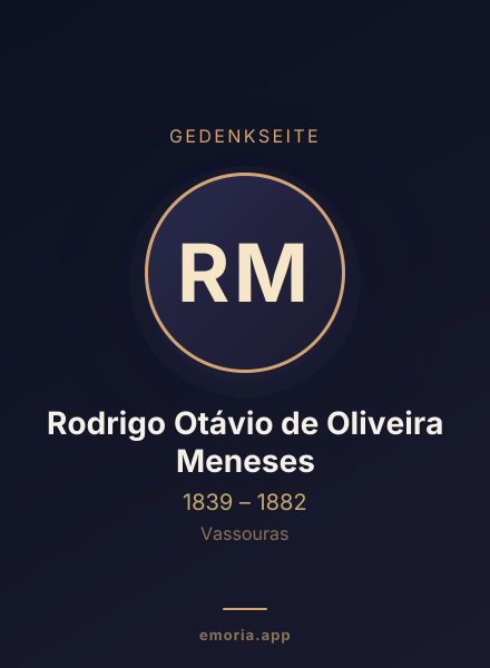 Gedenkportrait von Rodrigo Otávio de Oliveira Meneses