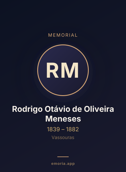 Memorial portrait of Rodrigo Otávio de Oliveira Meneses