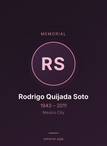 Memorial portrait of Rodrigo Quijada Soto