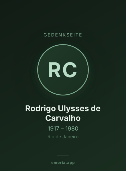 Gedenkportrait von Rodrigo Ulysses de Carvalho