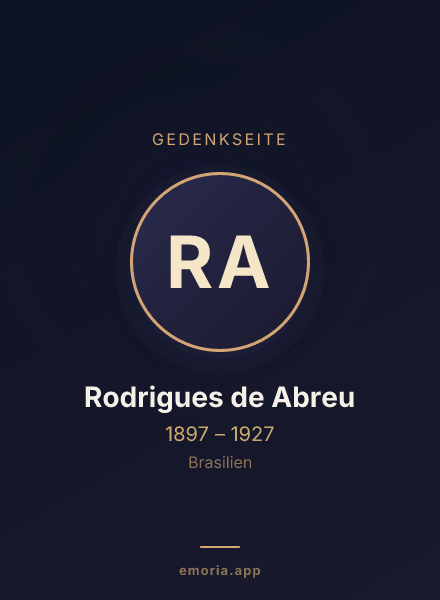 Gedenkportrait von Rodrigues de Abreu