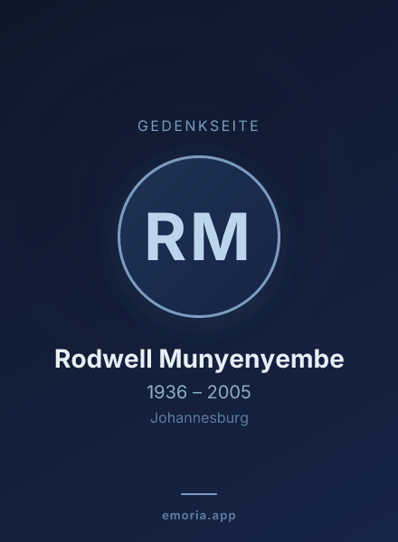 Gedenkportrait von Rodwell Munyenyembe
