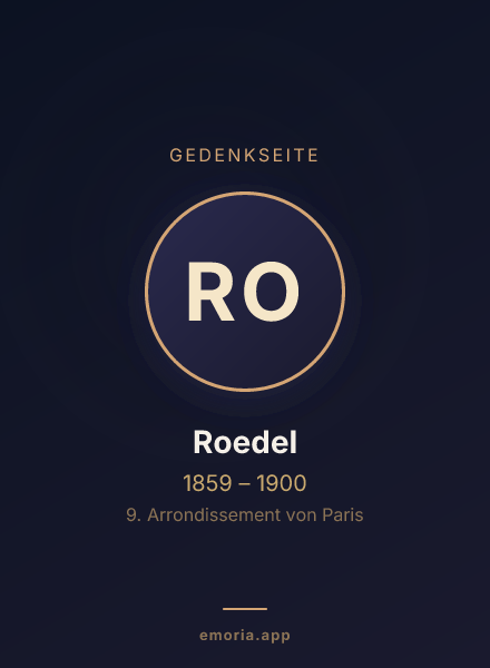 Gedenkportrait von Roedel