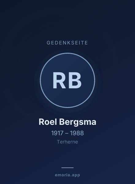 Gedenkportrait von Roel Bergsma