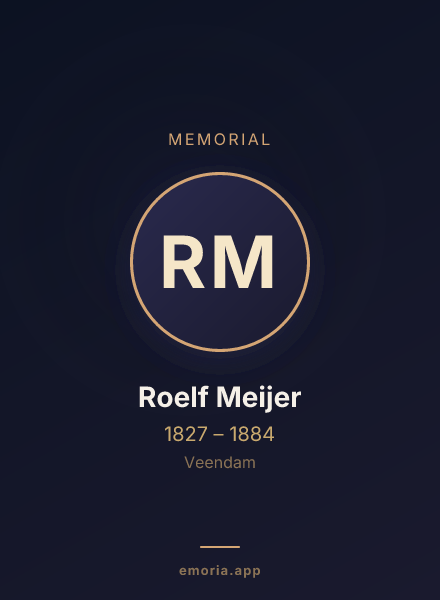 Memorial portrait of Roelf Meijer