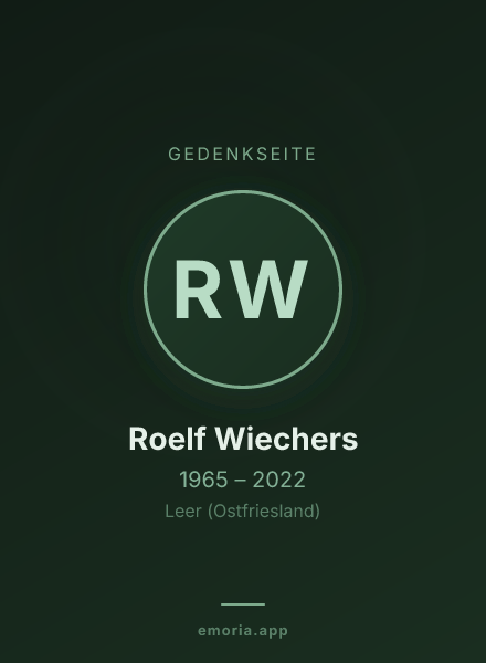 Gedenkportrait von Roelf Wiechers