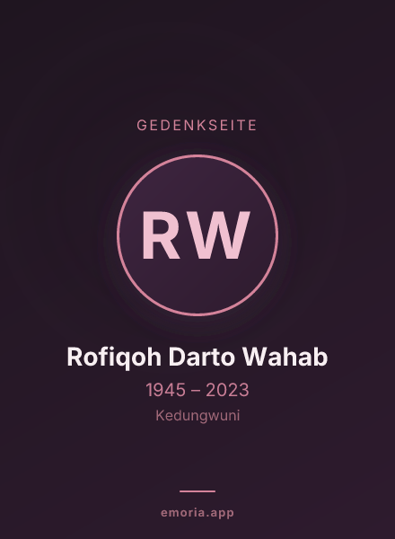 Gedenkportrait von Rofiqoh Darto Wahab