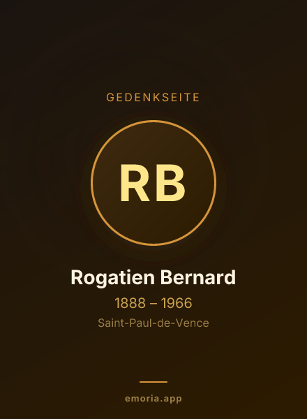 Gedenkportrait von Rogatien Bernard