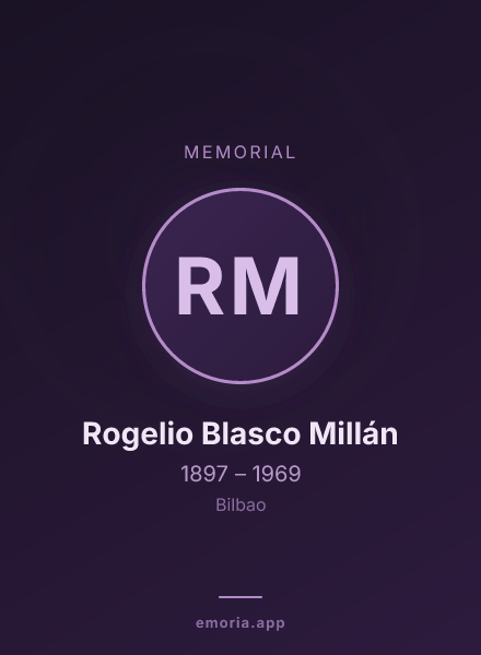 Memorial portrait of Rogelio Blasco Millán