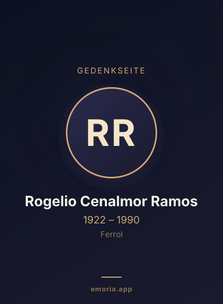 Gedenkportrait von Rogelio Cenalmor Ramos