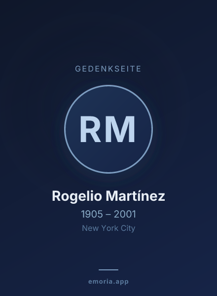 Gedenkportrait von Rogelio Martínez