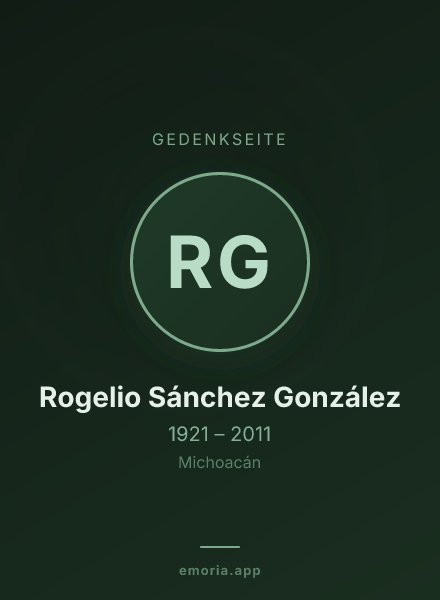 Gedenkportrait von Rogelio Sánchez González
