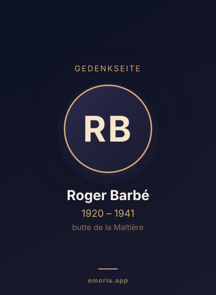 Gedenkportrait von Roger Barbé