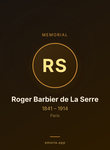 Memorial portrait of Roger Barbier de La Serre