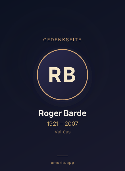 Gedenkportrait von Roger Barde