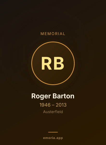 Memorial portrait of Roger Barton