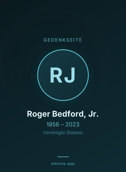 Gedenkportrait von Roger Bedford, Jr.