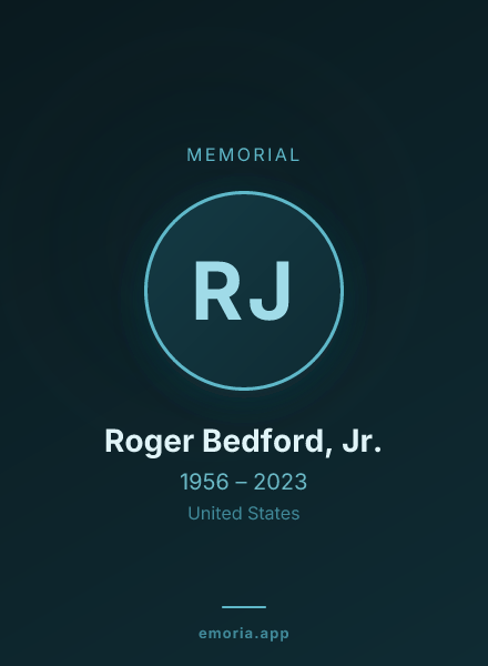 Memorial portrait of Roger Bedford, Jr.