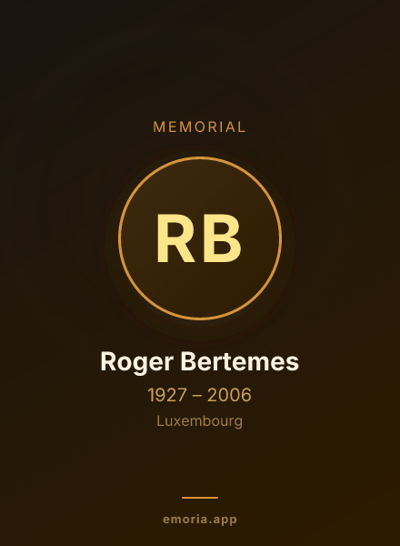 Memorial portrait of Roger Bertemes