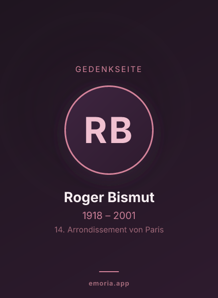 Gedenkportrait von Roger Bismut