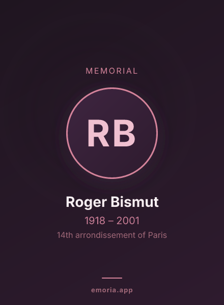 Memorial portrait of Roger Bismut