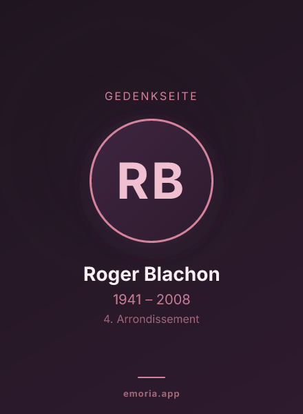Gedenkportrait von Roger Blachon