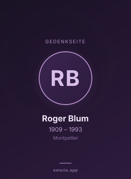 Gedenkportrait von Roger Blum