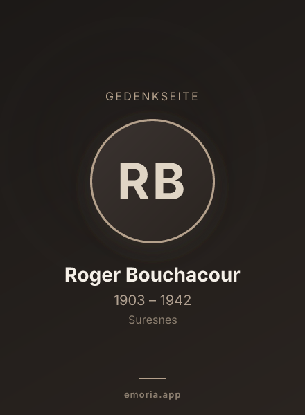 Gedenkportrait von Roger Bouchacour