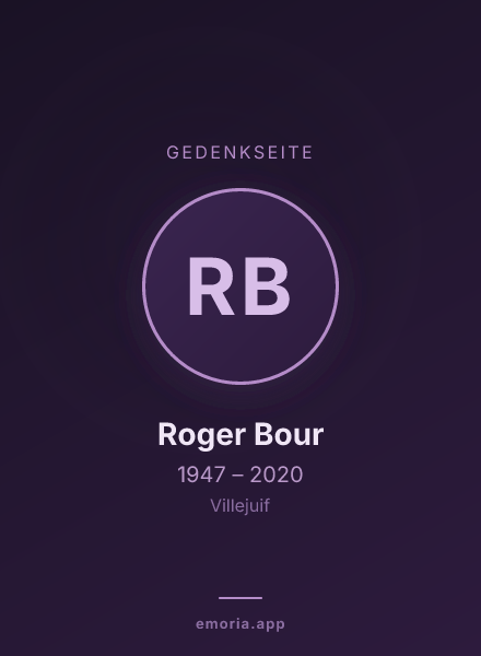Gedenkportrait von Roger Bour