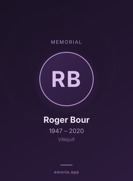 Memorial portrait of Roger Bour