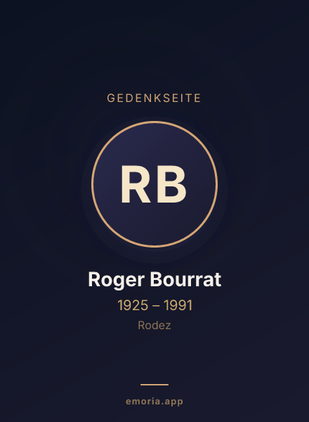 Gedenkportrait von Roger Bourrat