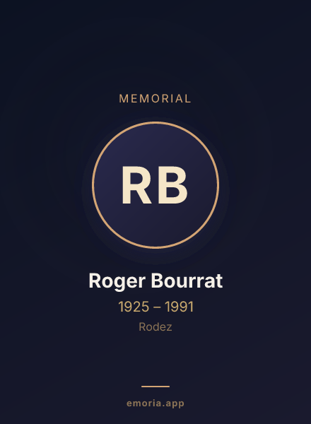 Memorial portrait of Roger Bourrat
