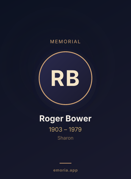 Memorial portrait of Roger Bower