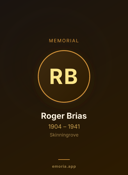Memorial portrait of Roger Brias