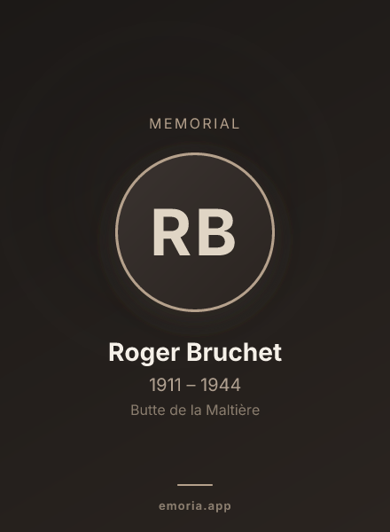 Memorial portrait of Roger Bruchet