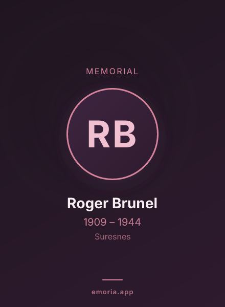 Memorial portrait of Roger Brunel