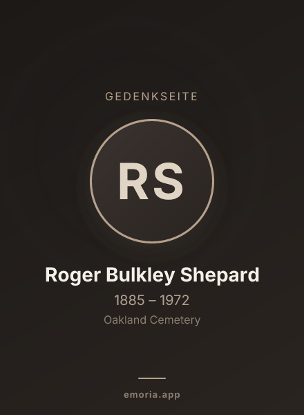 Gedenkportrait von Roger Bulkley Shepard
