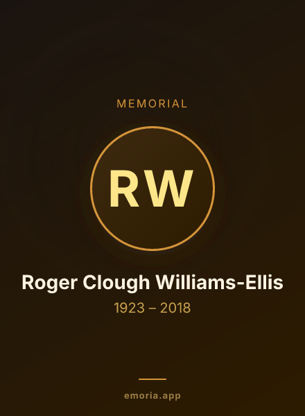 Memorial portrait of Roger Clough Williams-Ellis