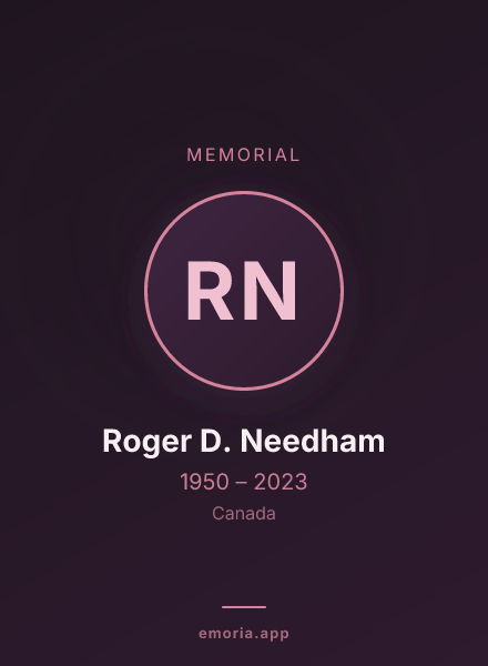 Memorial portrait of Roger D. Needham
