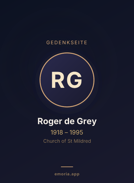 Gedenkportrait von Roger de Grey