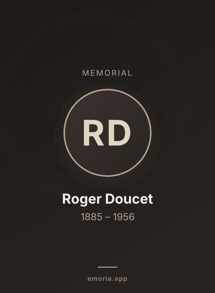Memorial portrait of Roger Doucet