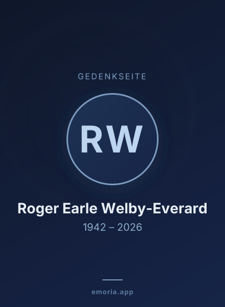 Gedenkportrait von Roger Earle Welby-Everard
