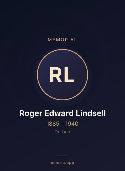 Memorial portrait of Roger Edward Lindsell