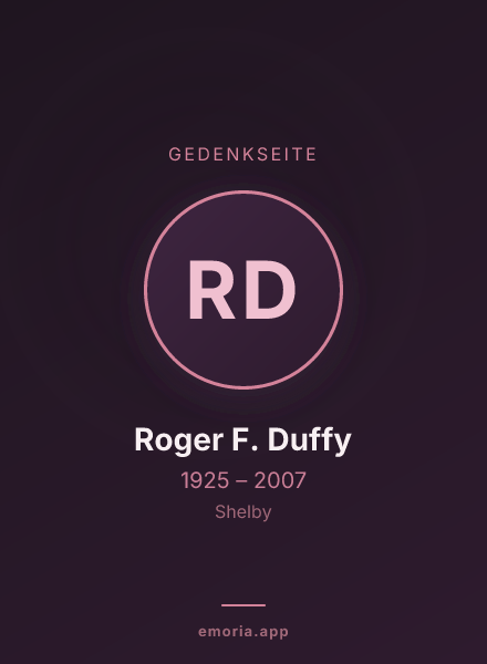 Gedenkportrait von Roger F. Duffy