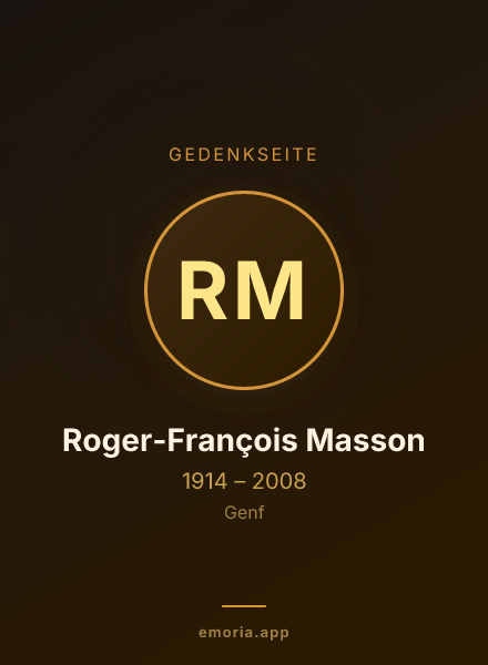 Gedenkportrait von Roger-François Masson