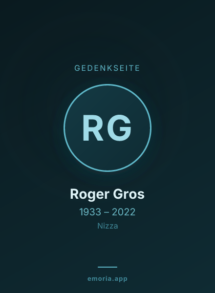 Gedenkportrait von Roger Gros