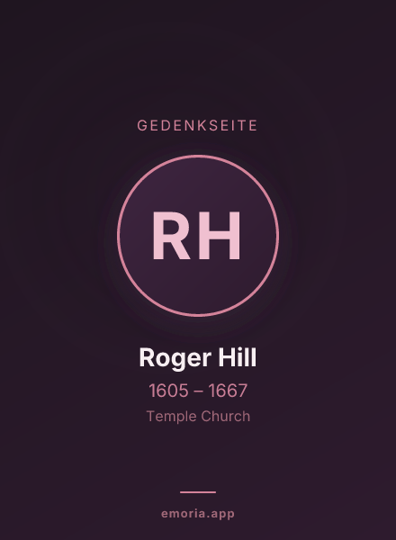 Gedenkportrait von Roger Hill