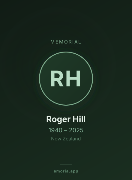 Memorial portrait of Roger Hill