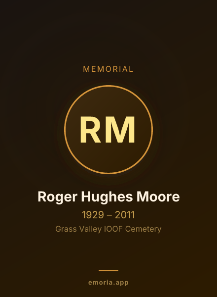 Memorial portrait of Roger Hughes Moore