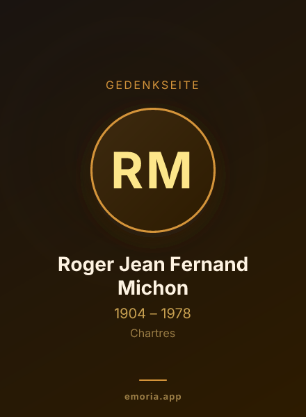 Gedenkportrait von Roger Jean Fernand Michon
